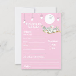 Slaapende Koala Baby shower Voordicties en welverd Kaart
