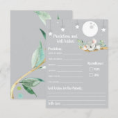 Slaapende Koala Baby shower Voordicties en welverd Kaart (Voorkant / Achterkant)