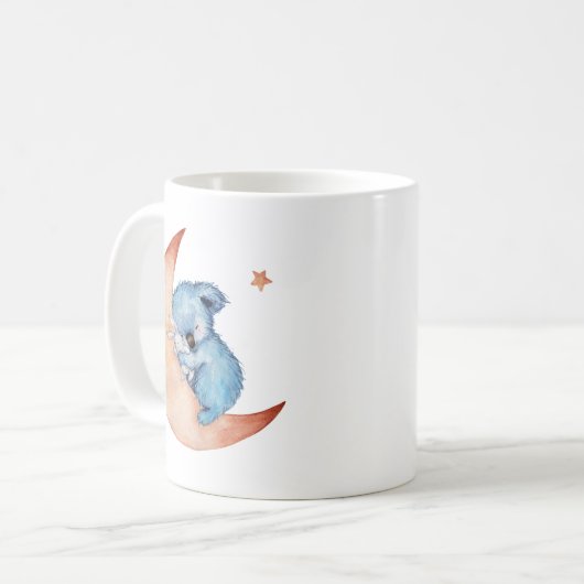 Slaapende Koala beer Coffee mok (Voorkant links)