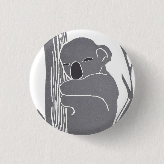 Slaapende Koala-Button Ronde Button 3,2 Cm (Voorkant)