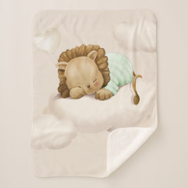 Slaapende lion Cub Sherpa Blanket Sherpa Deken