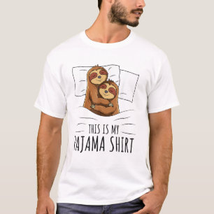 Slaapende Luiaard Liefhebber Pyjama T-Shirt