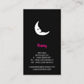 Slaapende maan babysitter visitekaartje (Voorkant)