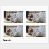 Slaapende Maine Coon Cat Sticker (Vel)