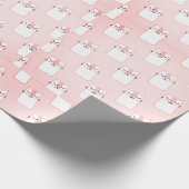 Slaapende mooie kat cadeaupapier (Hoek)