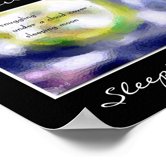 Slaapende Moon Haiku Art Print (Hoek)