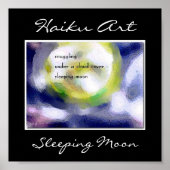 Slaapende Moon Haiku Art Print (Voorkant)