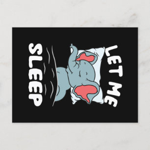 Slaapende olifant laat me slapen briefkaart