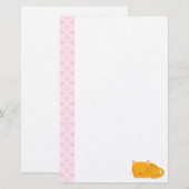 Slaapende Oranje tablet Briefpapier (Voorkant / Achterkant)