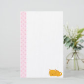 Slaapende Oranje tablet Briefpapier (Staand voorkant)