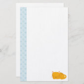 Slaapende Oranje tablet Briefpapier (Voorkant / Achterkant)