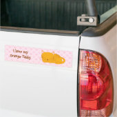 Slaapende Oranje tablet Bumpersticker (Op Truck)