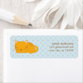 Slaapende Oranje tablet Etiket (Insitu)