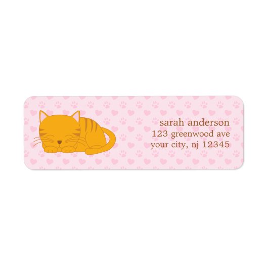 Slaapende Oranje tablet Etiket (Voorkant)