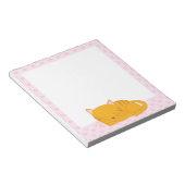 Slaapende Oranje tablet Notitieblok (Schuin)