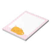 Slaapende Oranje tablet Notitieblok (Linkerzijde)