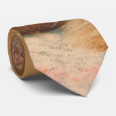 Slaapende Oranje tablet Stropdas (Opgerold)