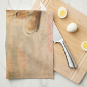 Slaapende Oranje tablet Theedoek (Quarter Fold)