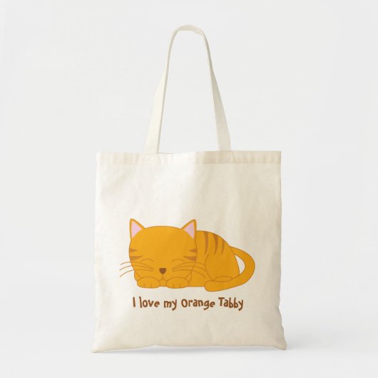 Slaapende Oranje tablet Tote Bag (Voorkant)