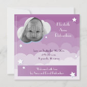 Slaapende Panda 'het is een meisje' - geboorteaank Aankondiging (Achterkant)