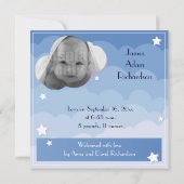 Slaapende Panda's a boy' geboortemededeling Aankondiging (Achterkant)