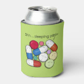 Slaapende pillen-medicatie blikjeskoeler (Blikje Voorkant)