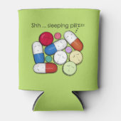 Slaapende pillen-medicatie blikjeskoeler (Voorkant)