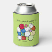 Slaapende pillen-medicatie blikjeskoeler (Blikje Achterkant)