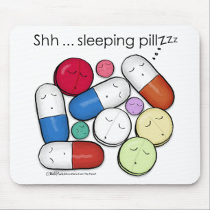 Slaapende pillen-medicatie muismat