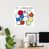 Slaapende pillen-medicatie poster (Thuiskantoor)