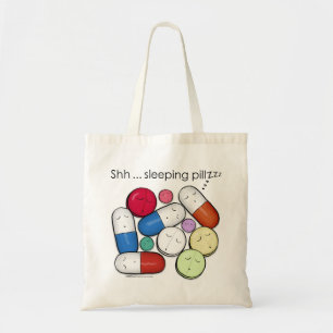 Slaapende pillen-medicatie tote bag
