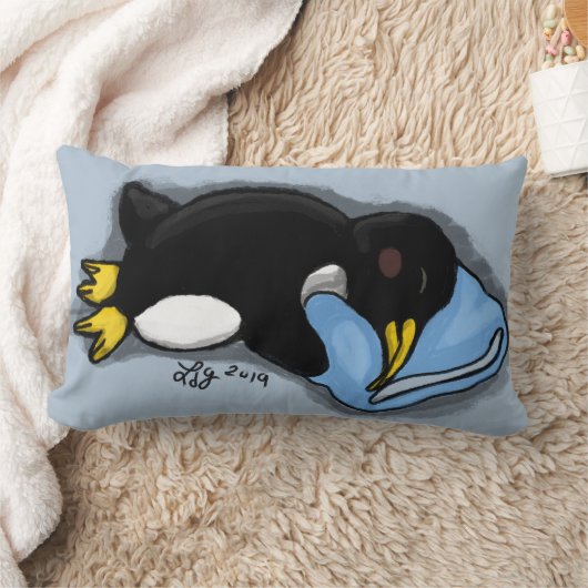 Slaapende pinguïn Pillow Kussen (Deken)