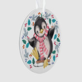 Slaapende pinguïn Wreater Kerstmis Ornament (voorkant)