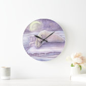 Slaapende polaire Beer Fantasy Wildlife Snuggable  Grote Klok (Huis)