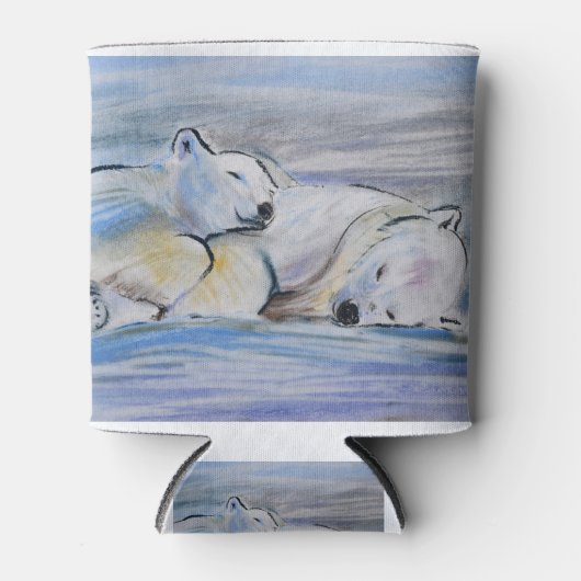 Slaapende poolBeren Blikjeskoeler (Voorkant)