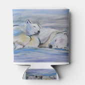 Slaapende poolBeren Blikjeskoeler (Achterkant)