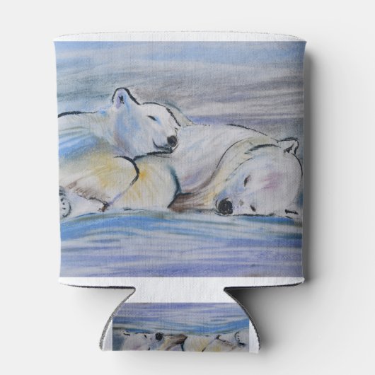 Slaapende poolBeren Blikjeskoeler (Achterkant)