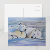 Slaapende poolBeren Briefkaart (Voorkant / Achterkant)