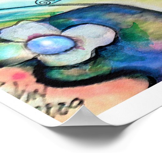 Slaapende Poster tussen moeder en kind Mermaid ART (Hoek)