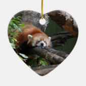 Slaapende Red Panda-versiering Keramisch Ornament (Achterkant)