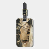 Slaapende Rhino Bagagelabel (Voorkant verticaal)