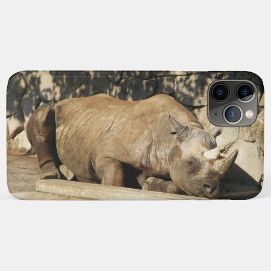 Slaapende Rhino Case-Mate iPhone Case (Achterkant (horizontaal))