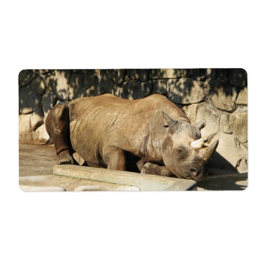 Slaapende Rhino Etiket (Voorkant)