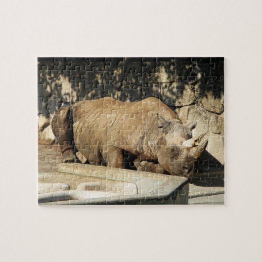 Slaapende Rhino Legpuzzel (Horizontaal)