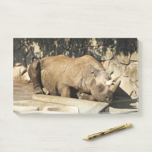 Slaapende Rhino Post-it® Notes (Op bureau)