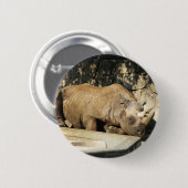 Slaapende Rhino Ronde Button 5,7 Cm (Voorkant /achterkant)