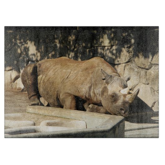 Slaapende Rhino Snijplank (Voorkant)