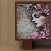 Slaapende Roze Dame Decoupage Tissuepapier