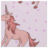 Slaapende roze Unicorn Stof (Close Up)
