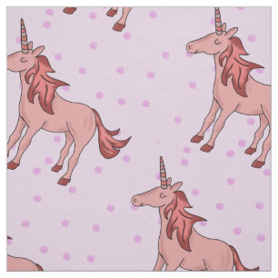 Slaapende  roze Unicorn Stof
